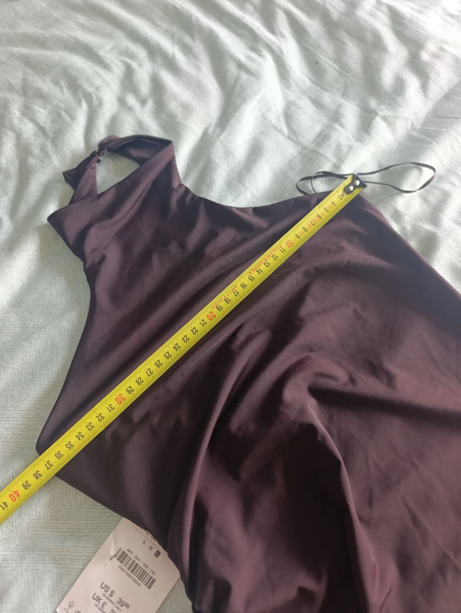 Sexy chocolate tie-neck Zara dress size L – photo 9